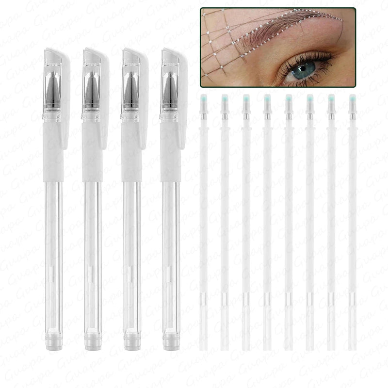 2PCS Eyebrow Marker Pen Tattoo Accessories Microblading Surgical Skin Permanent Make up Supplies White Surgical Scribe Tool