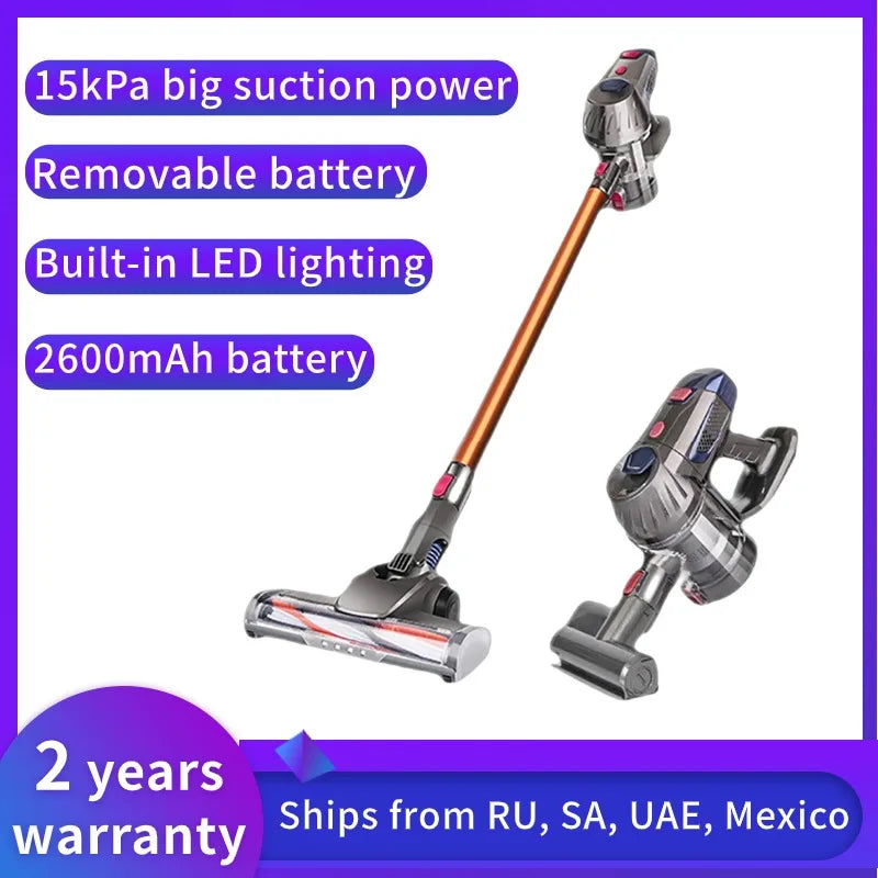 Wireless Upright Vacuum Cleaner For Home With LED Light 2550mAh Removable Battery 150W Motor 15kPa Suction House Cleaning IDEACH