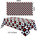 Casino Table Runner Decor Las Vegas Table Cover Poker Night Themed Table Decoration Casino Playing Card Birthday Party Supplies