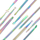 1pcs  Stainless Steel Dead Skin Remover Nails Cuticle Pusher Double-ended Cuticle Pusher  Remover Nail Art Cleaner Care Tool