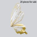 20Pcs Butterfly Wing Shaped Flower Wrapping Paper Creative Diy Crafts Flowers Packaging Paper Wedding Birthday Party Supplies