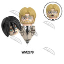 WM6165 WM6166 WM6148 Blocks Anime Bricks Dolls Action Toy Fig Building Blocks Erem Jaeger Armin Levi Mikasa Model Doll