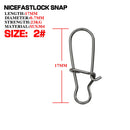 GHOTDA Strong Strength 8kg-47kg  Fishing Connector Swivel Snap Pin Fishhook Lure Carabiner Tackle Tool Fly Fishing Accessorie