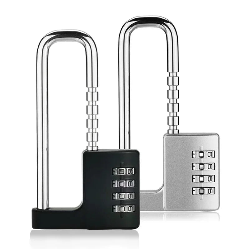 New Adjustable Lengthened U-shaped Lock File Cabinet Wardrobe Door Handle Lock Mechanical Password Lock Padlock Lock Head