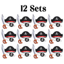 6-48Sets Pirate Party Supplies Halloween Pirate Costumes Child Birthday Party Favors Pirate Accessories Pirate Hat Sword
