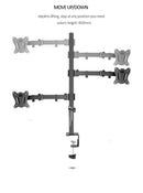 monior mount arm part accessory for T902-280 T902-280II T902-240 series short long  arm + vesa plate 35mm tube 75x75 100x100 DIY