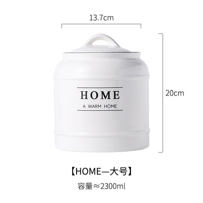 Ceramic Lid Sealed Cans Candy Cans Household Snack Storage Bottle Coffee Beans Tea Cans Kitchen Multigrain Storage Container