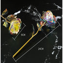 1pcs Artificial Flower Foil Rose Flower Valentine'S Day Gifts 24k Golden Plated Gold Rose Lasts Forever Love Flower For Wife