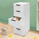 Plastic Drawers Storage Cabinet Mobile Cabinet, 15.7"D X 11.8"W X 33"H Closet Drawers Bins Home Storage Container Tower, White