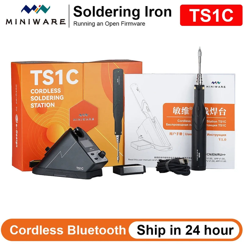 TS1C MINIWARE Cordless Soldering Station 45W Bluetooth 4.2 Technology of High-efficient Super Capacitor Rework SMD Repair Tool