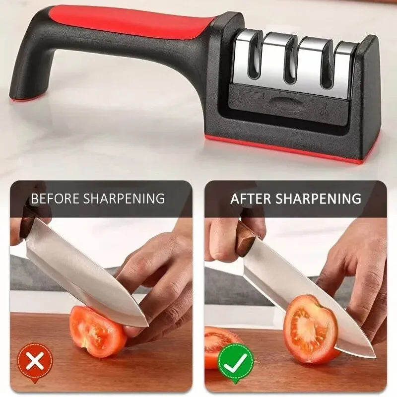 3/4 Segment Kitchen Knife Sharpener Multi-function Handheld 3-4 Segment Quick Sharpening Kitchen Knives Sharpening Stone