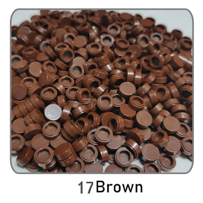 1000pcs DIY Pixel Art Bricks1x1 Round Tile Building Blocks Compatible with 98138 Anime Figure Assemble Toys Gift for Children