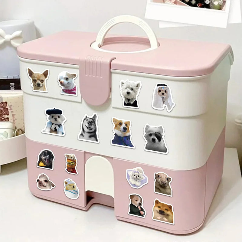 10/30/60Pcs Cartoon Puppy Waterproof Graffiti Sticker Aesthetic Decorative Luggage Cup Guitar Laptop Phone Notebook Kid Stickers