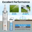 Submersible Water Pump Energy Saving 12V 20M Lift Max Flow 1.2M³/H Solar Energy Deep Well Pump