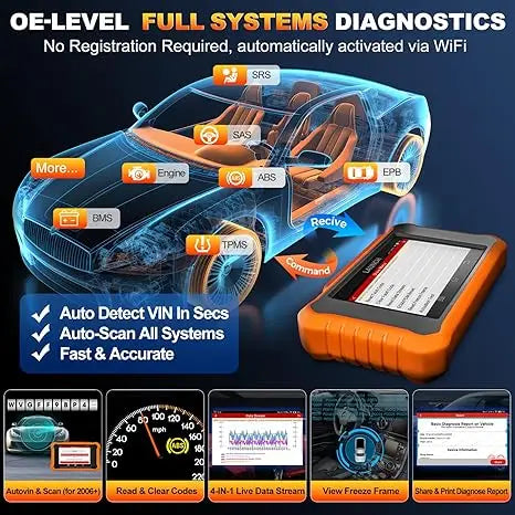 LAUNCH X-431 Creader Elite V2.0 For Toyota For Lexus All System Car Diagnostic Tool ECU Coding Active Test OBD2 Lifetime Free