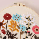Picoey Flower Embroidery Kit for Beginners with Pattern and Instructions,1 Pack Cross Stitch Kits, Embroidery Hoops