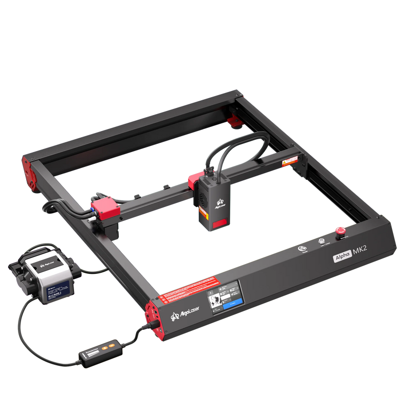 AlgoLaser Alpha 22W Business Laser Cutting Machine 3.5"Touch Screen APP Offline Control, DIY Engraver Tool for Metal/Glass/Wood