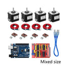4-Lead Nema17 Stepper Motor 17HS4401S + CNC-Shield V3 Engraving Machine+4pcs A4988 Driver Expansion Board 3D Printer Kit