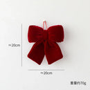 Big Velvet Red Bow for Christmas Tree Decoration Valentine's Day Wedding Fences Stairs Fireplaces Festival Christmas Deco
