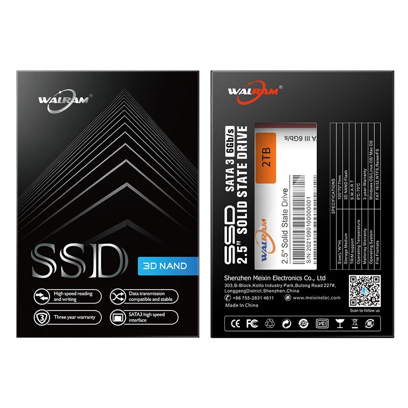 WALRAM  SSD 240 GB 256GB 500GB 480GB 512GB 2.5 inch disk drive hd hdd 240GB solid state drive for Desktop Laptop Ssd drive disco