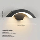 24W LED Modern Outdoor Wall Sconces,Warm White 3000K LED Wall Lamp, Outdoor Wall Light for Terrace Gardens Pathway