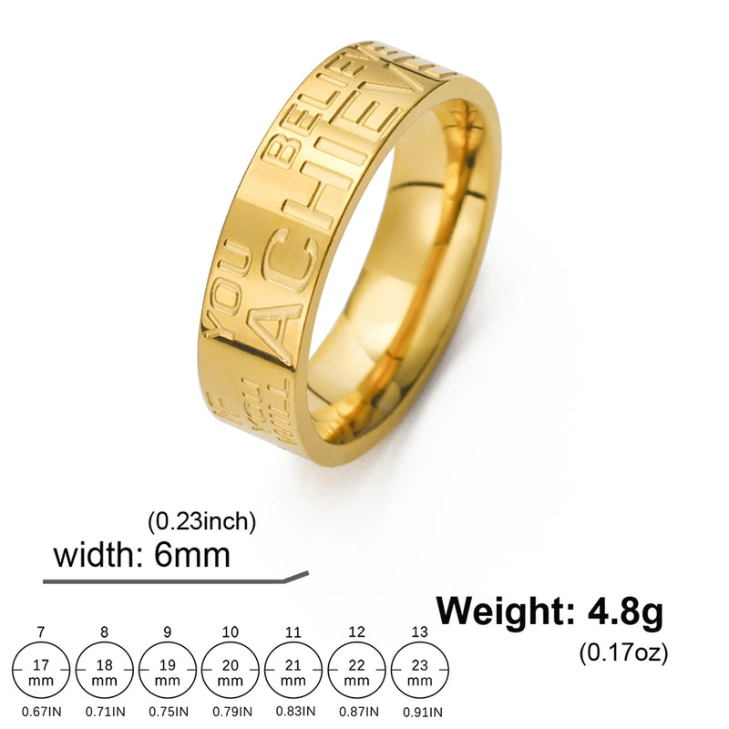 Jeshayuan Christmas Gift John 3:16 Ring For God So Love The World Bible Verse Ring Christian Jewelry Meaningful Gift