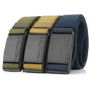 Men's Belt Magnetic Quick Release Buckle Tactical Belt Nylon Webbing Multifunctional Outdoor Work Belt Casual Sports Canvas Belt