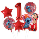 6pcs Disney Lilo & Stitch Party Balloons Stitch 32" Number Balloon set Baby Shower Birthday Party Decorations Kids Toy Gifts