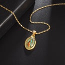 Classic Christian Virgin Mary Pendant Necklace Women\\'s Religious Lucky Prayer Amulet Good Luck Jewelry Gift