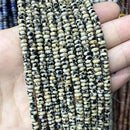 Natural Agates Tiger Eye Chalcedony Jades Stone Round Rondelle Spacer Beads For Jewelry Making Diy Bracelet Accessories 2X4mm