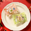 2025 Chinese New Year Snowflake Crispy Packaging 100Pcs 7x10cm Baking Cookie Machine Sealed Candy Bags