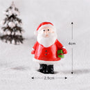 Christmas Figurines Miniatures Santa Claus Snowman Elk Ornaments for Home Merry Christmas Decoration Party Resin Craft New Year