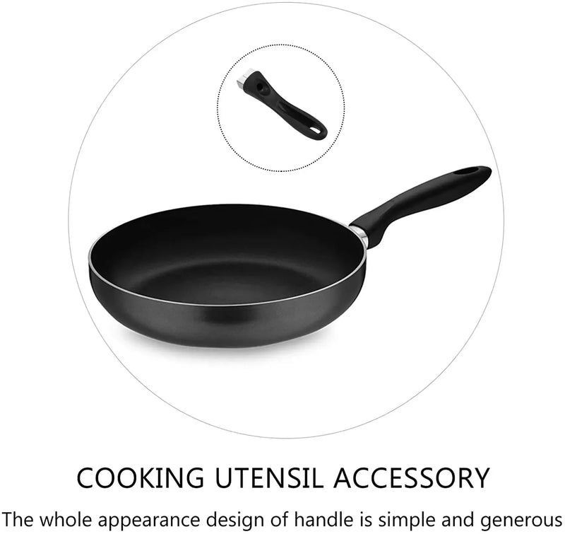 Black Pot Handle Non-slip Bakelite Grip Long Replacement Handle with Screw Cookware Accessories for Kitchen Saucepan Frying Pan