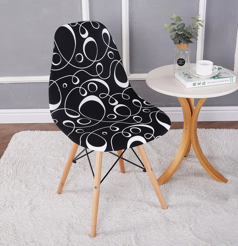 Shell Chair Cover Fashion nordic christmas cover Elastic Armless Scandinavian Chair Kitchen Bar Seat Cushion Furniture protect