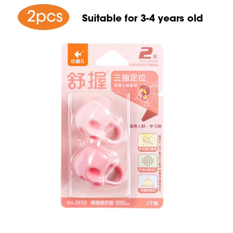 2-4Pcs/Set Soft Silicone Pencil Grasp for Kids Writing Training Posture Correction Learning Aid Stationery Set Beginner Tools