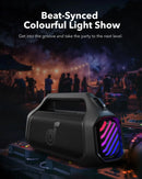 Soundcore Boom 2 Plus Outdoor Speaker, 140 W, 2 + 2 Channel, BassUp 2.0, 20h, Quick Charge, IPX7 Waterproof, RGB Lights, USB-C, Po