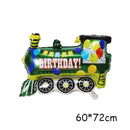 Cartoon Car Balloons Train Fire Truck Tank Engineering Car Tractor Aluminum Film Balloon Birthday Party Baby Shower Toy