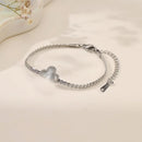 Stainless Steel Flower Four-leaf Clover Women's Bracelet Necklace Earrings Jewelry Gift