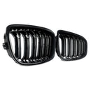 For 2011-2014 BMW F20 F21 1-Series M Look Kidney Grille Grill Gloss Black Twin Bar CAR Accessories