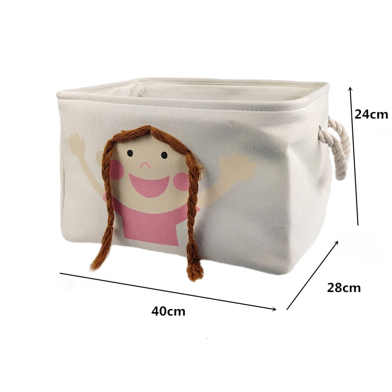 Foldable Laundry Basket for Dirty Clothes for kids baby Toys canvas wasmand large storage hamper kids baby Home Organizer