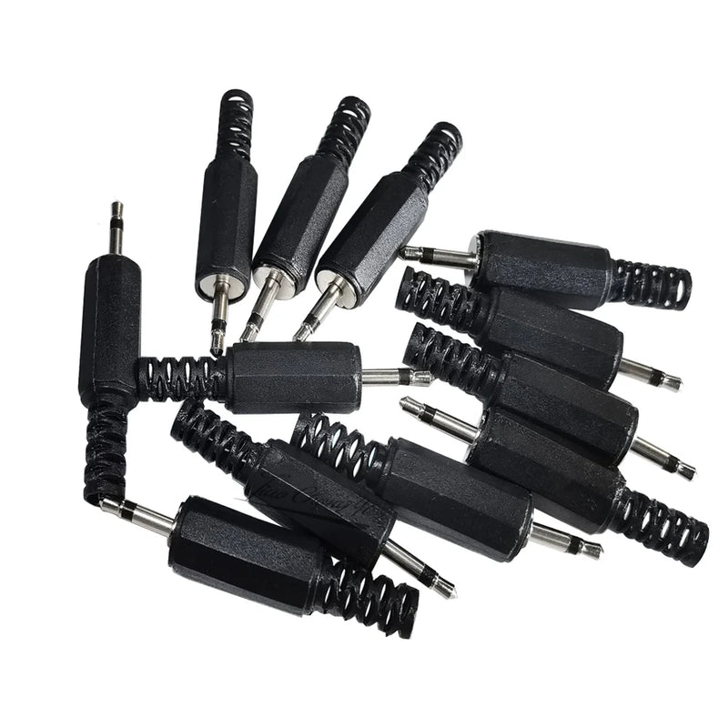 2.5mm 3.5mm Male Plug Mono Headphone Adapter Single Channel DIY 3.5 mm Audio Plug Jack Solder Extension Cable Wire Connector