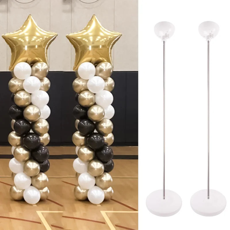 Metal Balloon Column Stand Kit with Base for Ballon Tower Pillar Stand Reusable Balloon Holder for Wedding Birthday Christmas