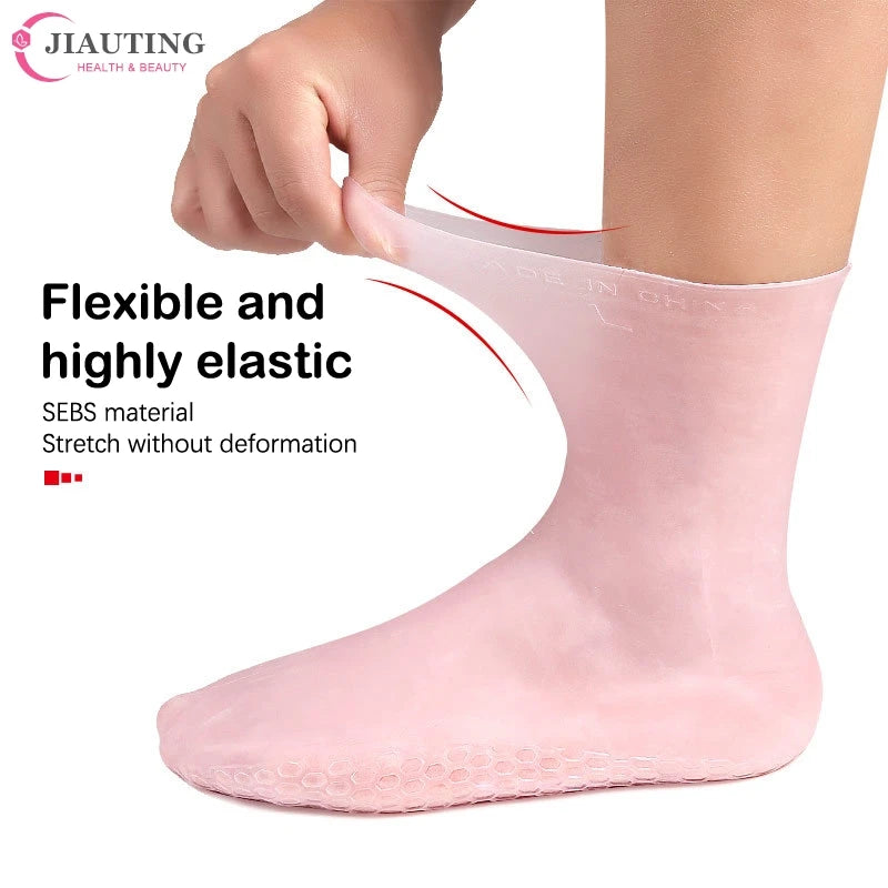 1pair Feet Care Long/short Gel Socks Gloves Moisturizing Silicone Socks Foot SkinCare Hand Protectors Anti Cracking Spa Home Use