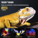 HOPVISION Beamer,Full HD 1080P,Bluetooth,4K-Unterstützung,Tragbar Mini Heimkino-Projektor,Kompatibel mit Smartphone/HDMI/USB/AV