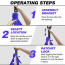 DayPlus Heavy Duty 3 Ton Axle Stands for Car Van 4x4 Caravan Garage Workshop Steel Robust Construction Support Lift 29-43cm,2PCS