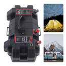 Multi-function Battery Box, Dual USB Ports, Portable Battery Case, Black