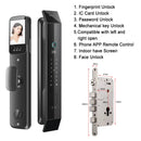 3D Face Recognition Smart Lock with Face Recognition Fingerprint APP Control HD Camera Video Doorbell