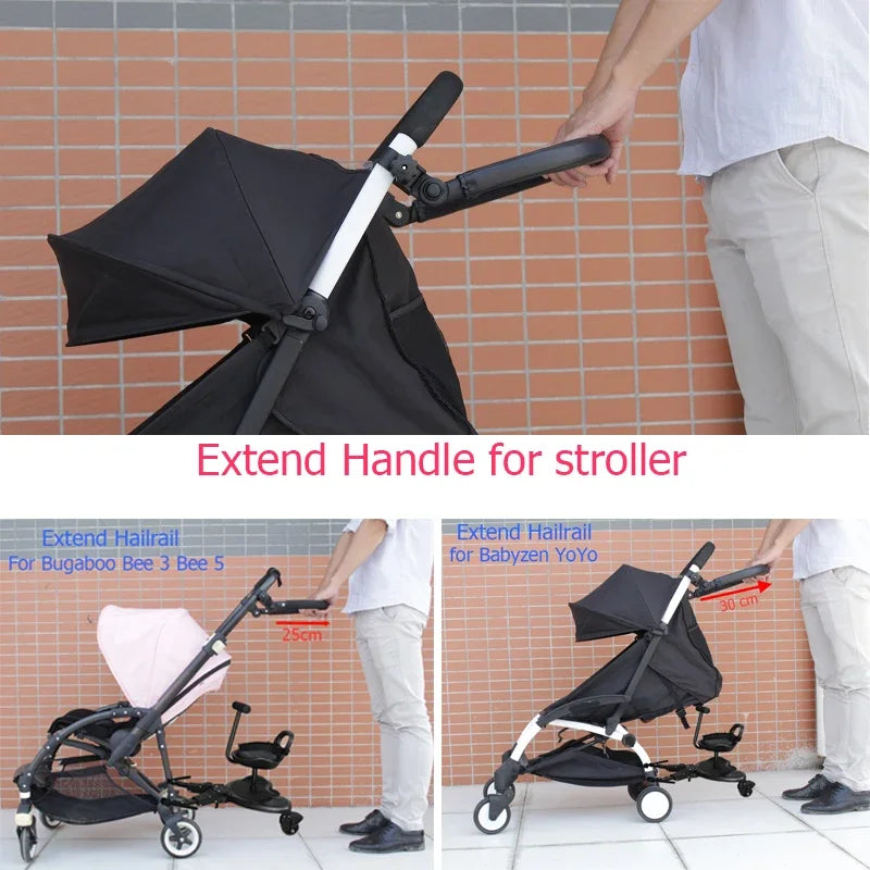 Baby stroller accessories Extend Handle Hailrail For babyzen YoYo 2 and Bugaboo Bee 6 Bee 5