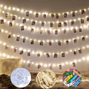 LED String Lights 5M/10M Photo Clip Fairy Lights Outdoor Battery Operated Garland Christmas Decoration Party Wedding Xmas