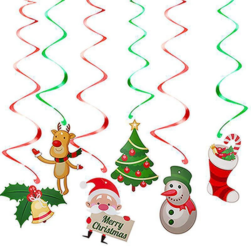 Merry Christmas Balloon Santa Claus Christmas Tree Elk Banner Ornaments Christmas Party Decorations For Home 2024 Xmas Pendants